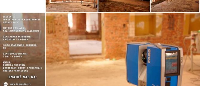 Inwentaryzacja konstrukcji nośnej hali na Wawrze w Warszawie