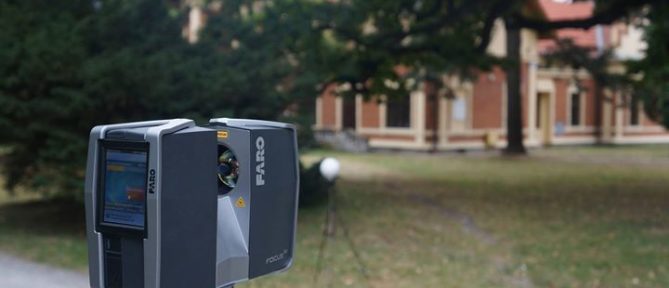 Skanowanie laserowe 3d terenów wokół Zamku w Łańcucie